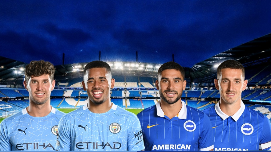 Dự đoán tỷ số, đội hình xuất phát trận Man City - Brighton